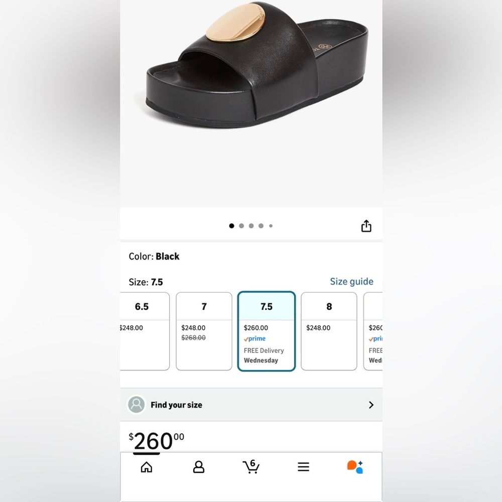 Tory Burch Brown Leather Sandals with Gold Logo - Picture 7 of 7